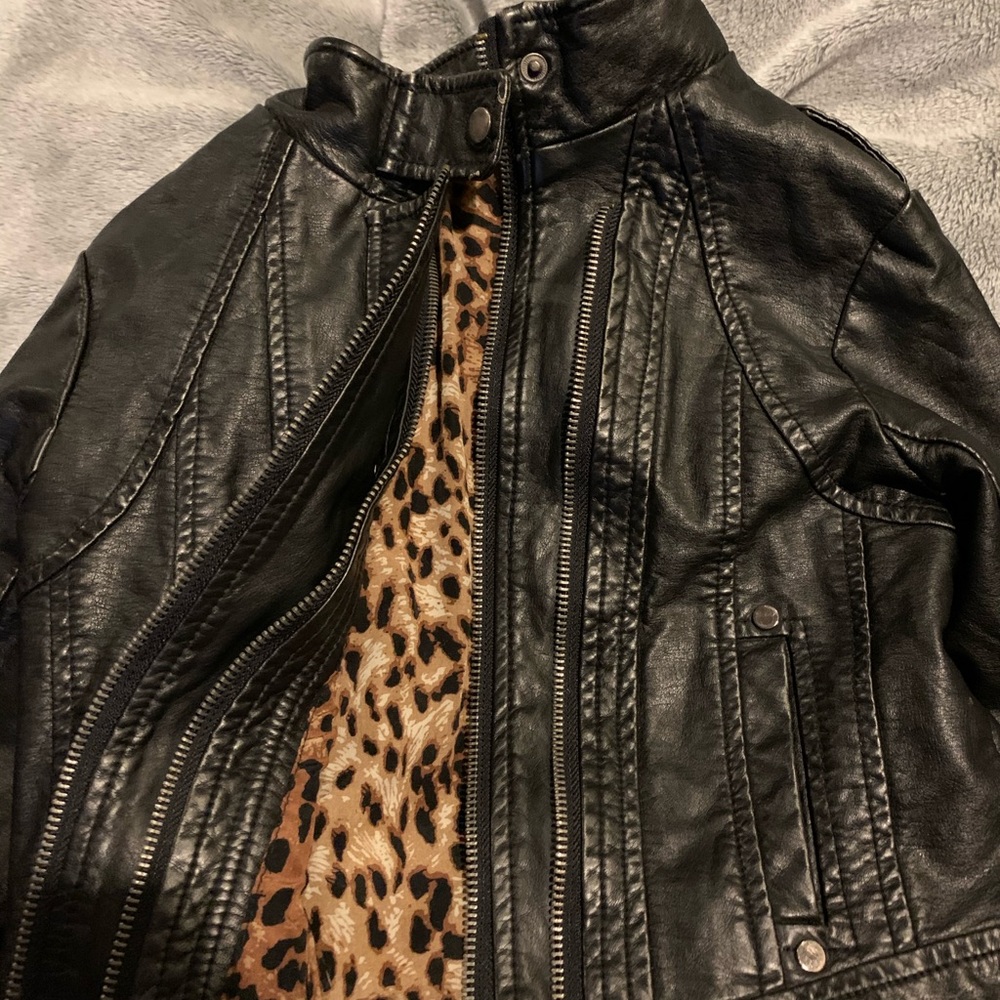 Hannah banana faux leather jacket